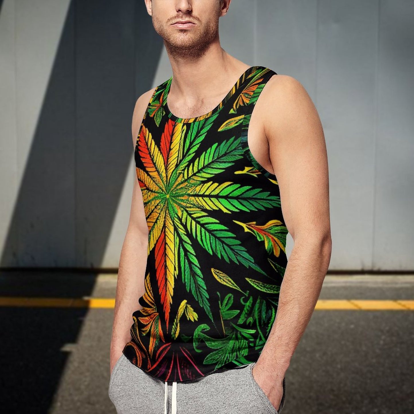 Colorful Flower Men's Printed Vest