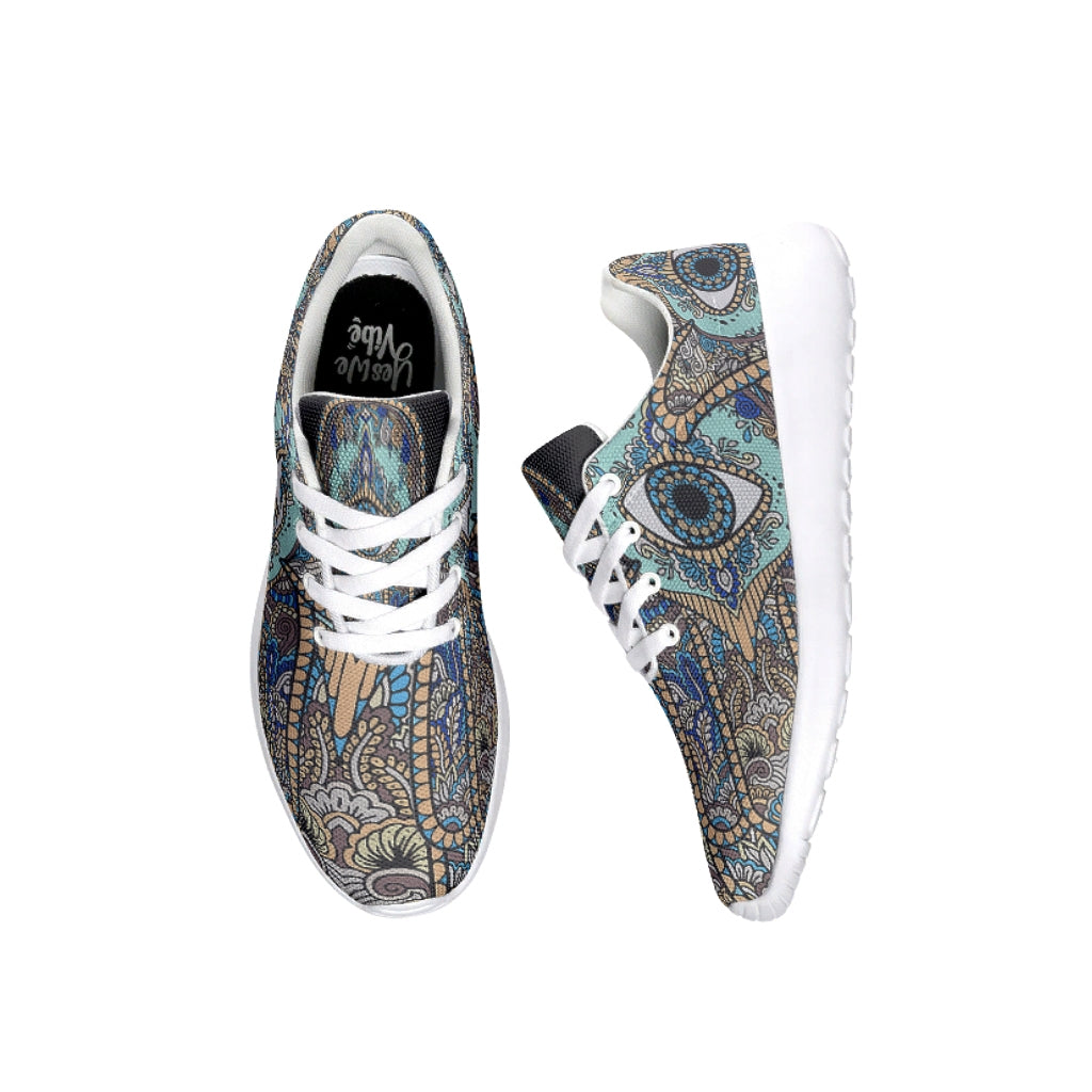 Hamsa Hand Yoga Eyes Classic Running Shoes