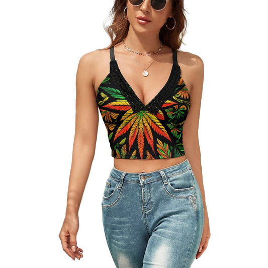 Colorful Flower V-neck Camisole