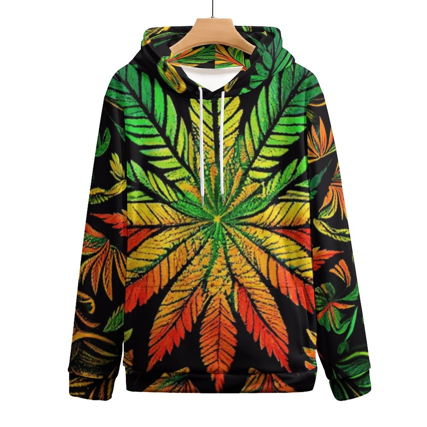 Colorful Flower Hoodie with Double-layer Cap