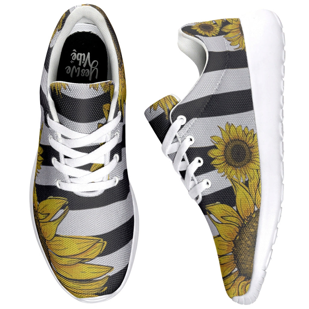 Sunflower Black White Tennis Sneakers