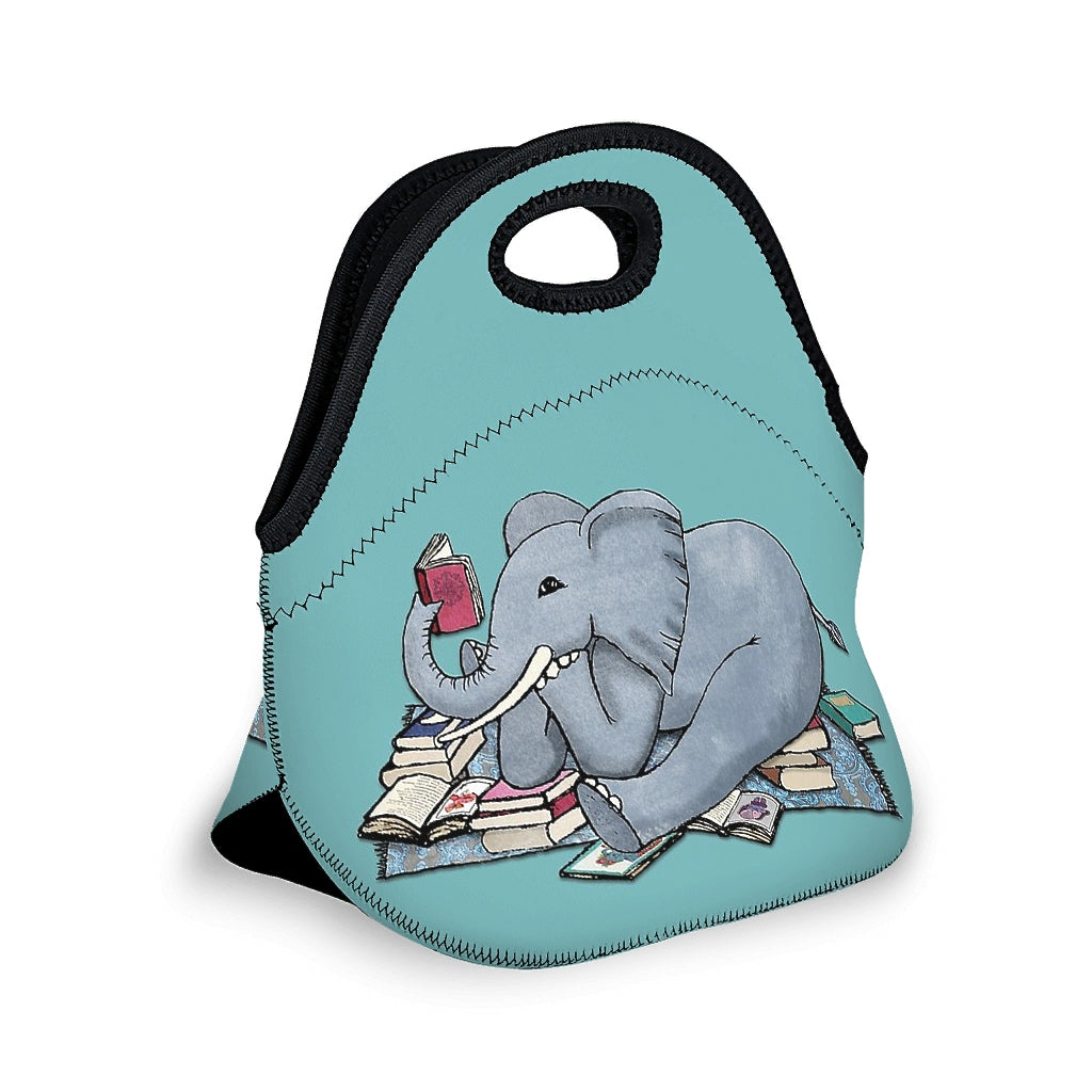 Elephant Reading Printed Reusable Shopping Eco Bag Durable Non-woven Tote Bag